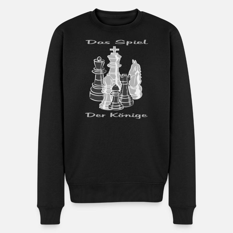 Schach figuren - Männer Premium Bio Pullover - Schwarz