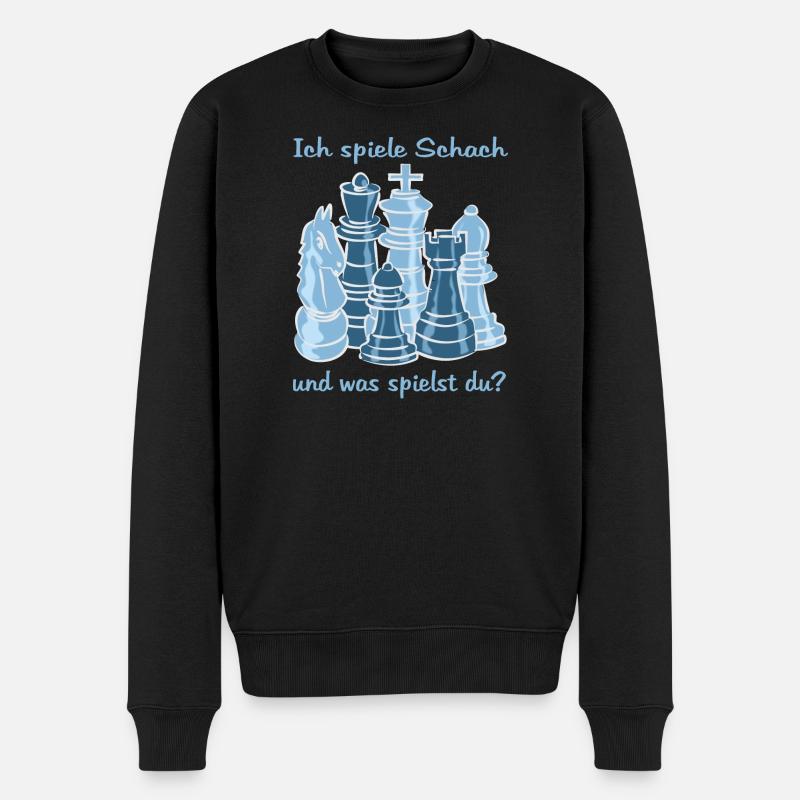 Schach figuren - Männer Premium Bio Pullover - Schwarz