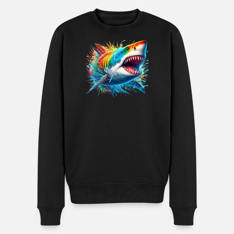 Requin - Pull Premium bio Homme - noir