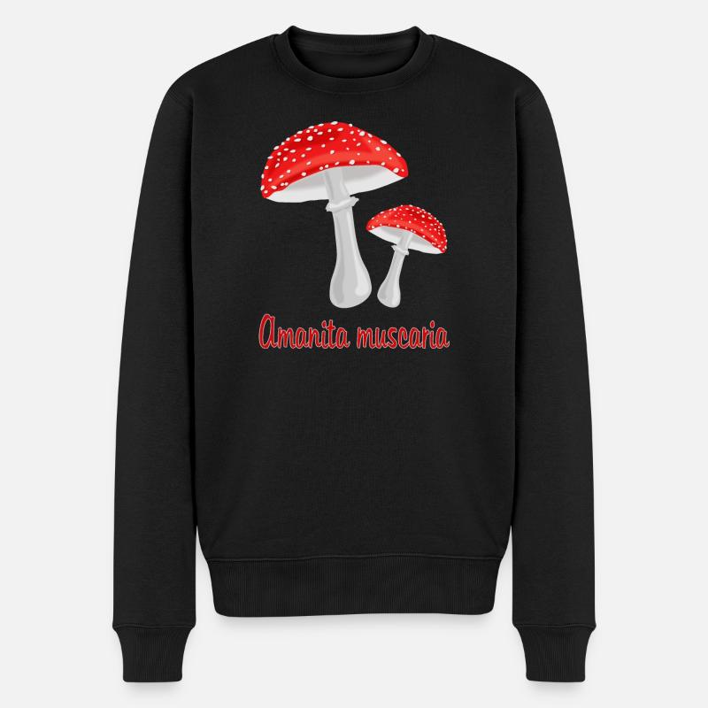 Champignons d’automne - Pull Premium bio Homme - noir