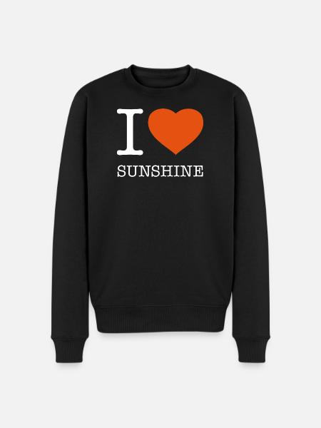 I LOVE SUNSHINE Sun - Men's Premium Organic Jumper - black