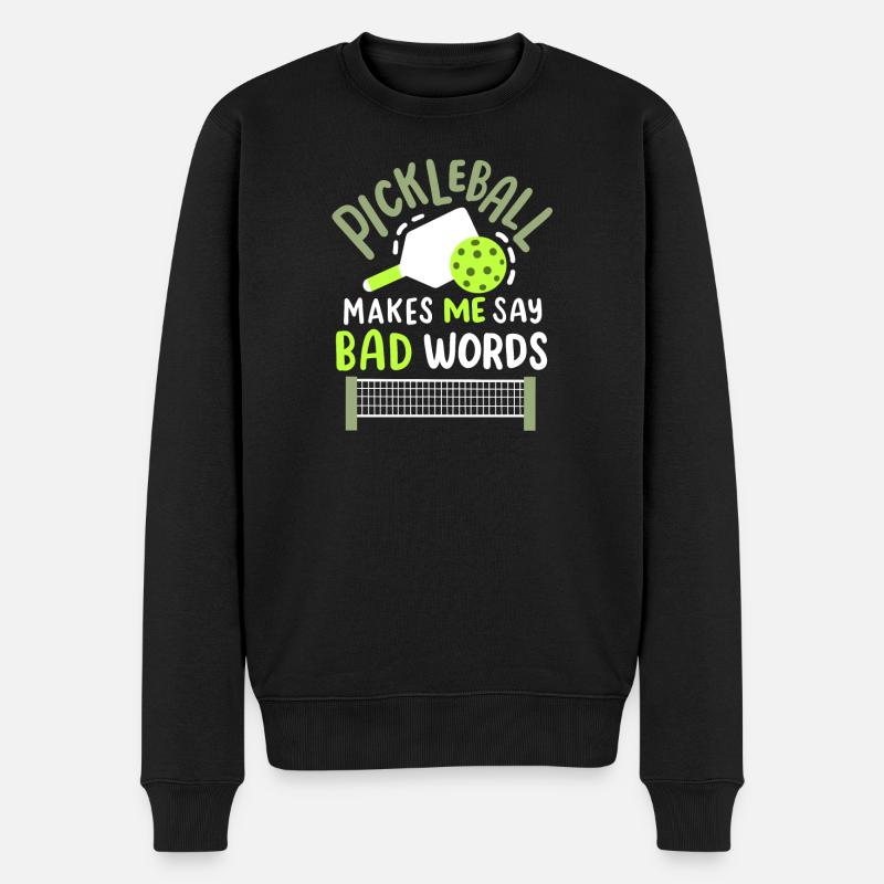 Pickleball-Spieler Paddleball - Männer Premium Bio Pullover - Schwarz