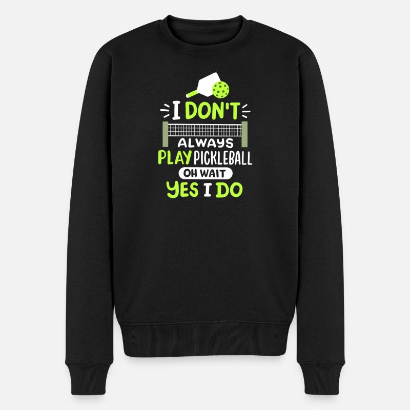 Pickleball-Spieler Paddleball - Männer Premium Bio Pullover - Schwarz