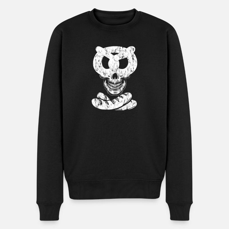 Weisswurst Bretzel Crâne - Pull Premium bio Homme - noir