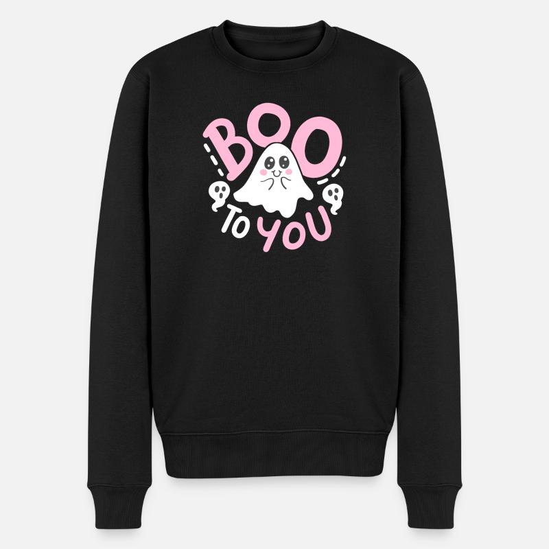 Geist Halloweenkostüm - Männer Premium Bio Pullover - Schwarz