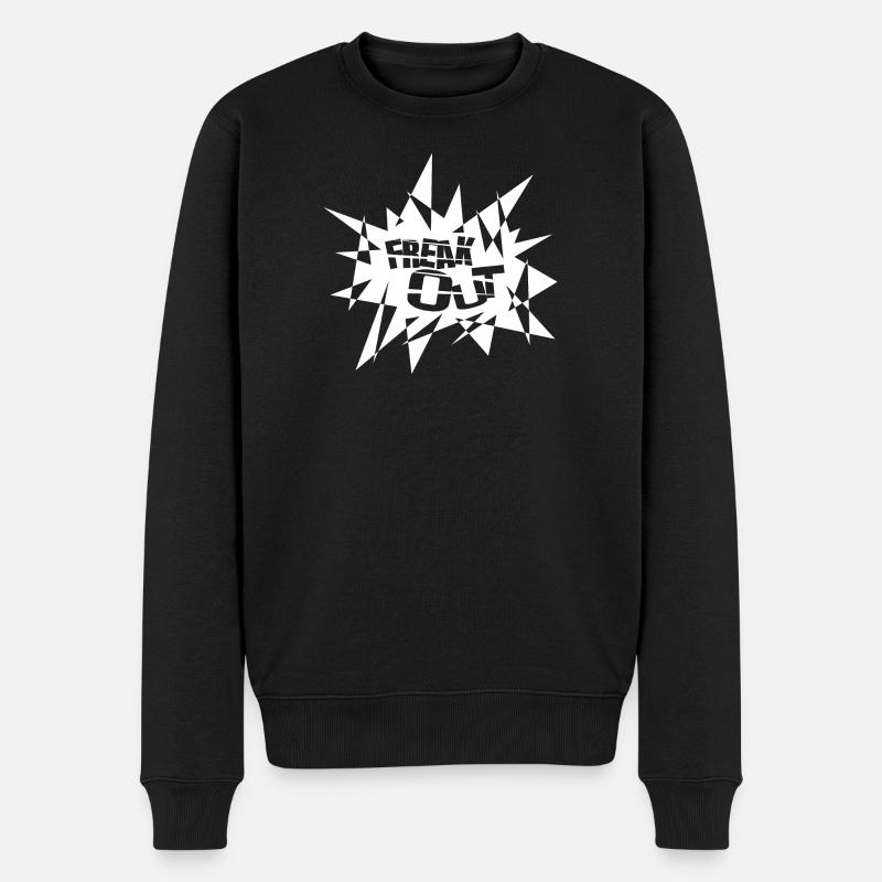 Angular Explosion Burst Text - Men's Premium Organic Jumper - black