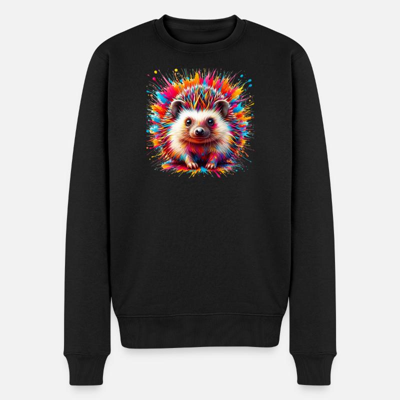 Igel - Männer Premium Bio Pullover - Schwarz