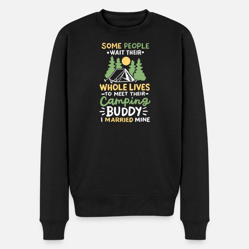 Camping Camper - Männer Premium Bio Pullover - Schwarz
