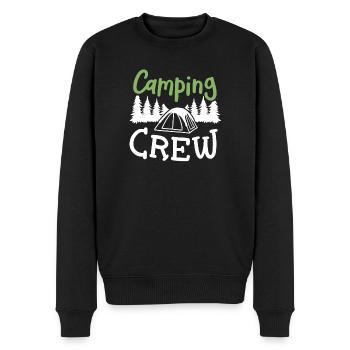 Camping Crew Camper - Männer Premium Bio Pullover - Schwarz - Vorne - Nico (187cm)