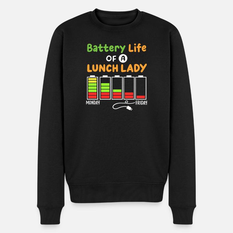 Mitarbeiterin der Schulcafeteria - Männer Premium Bio Pullover - Schwarz