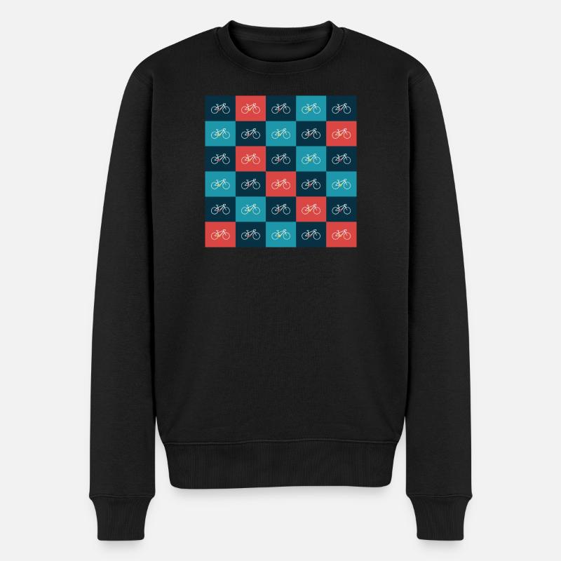 Motif de vélo vibrant Artwork - Pull Premium bio Homme - noir