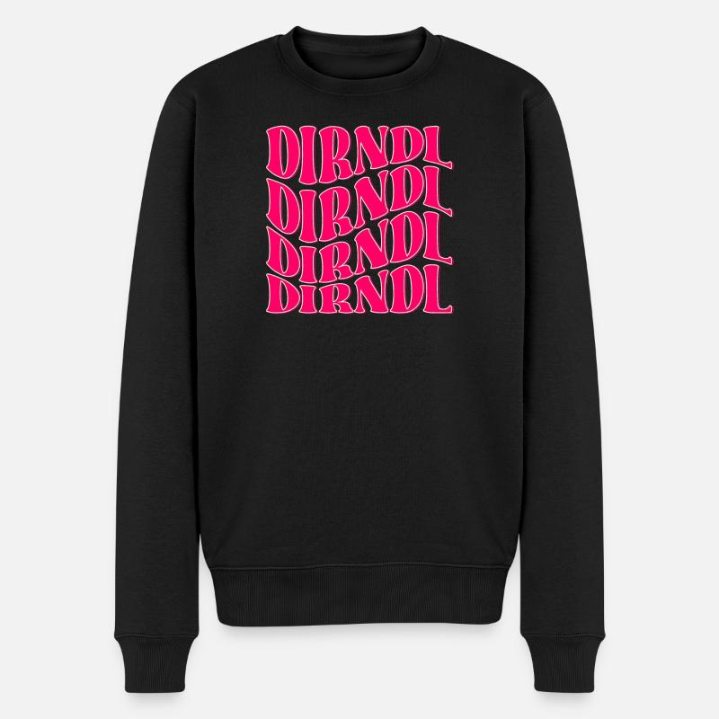 DIRNDL TRACHTEN - Männer Premium Bio Pullover - Schwarz