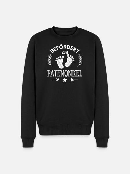 Befördert zum Patenonkel - Männer Premium Bio Pullover - Schwarz