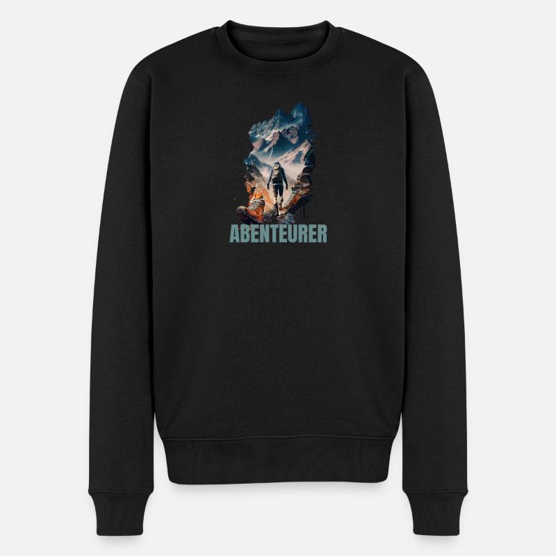 Abenteurer - Männer Premium Bio Pullover - Schwarz