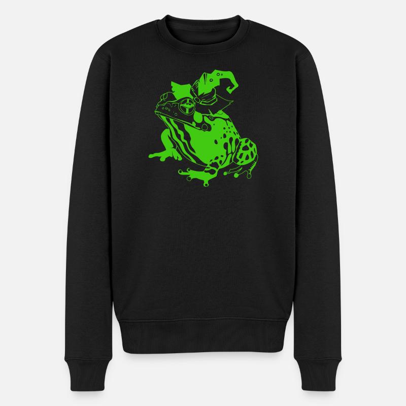 Grenouille d’Halloween - Pull Premium bio Homme - noir