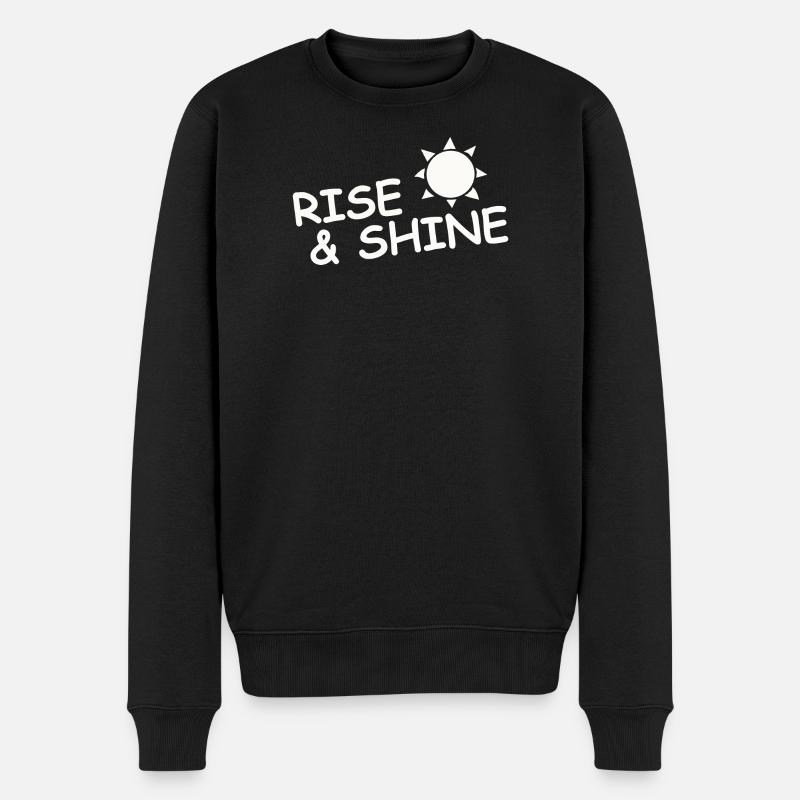 RISE & SHINE - Männer Premium Bio Pullover - Schwarz