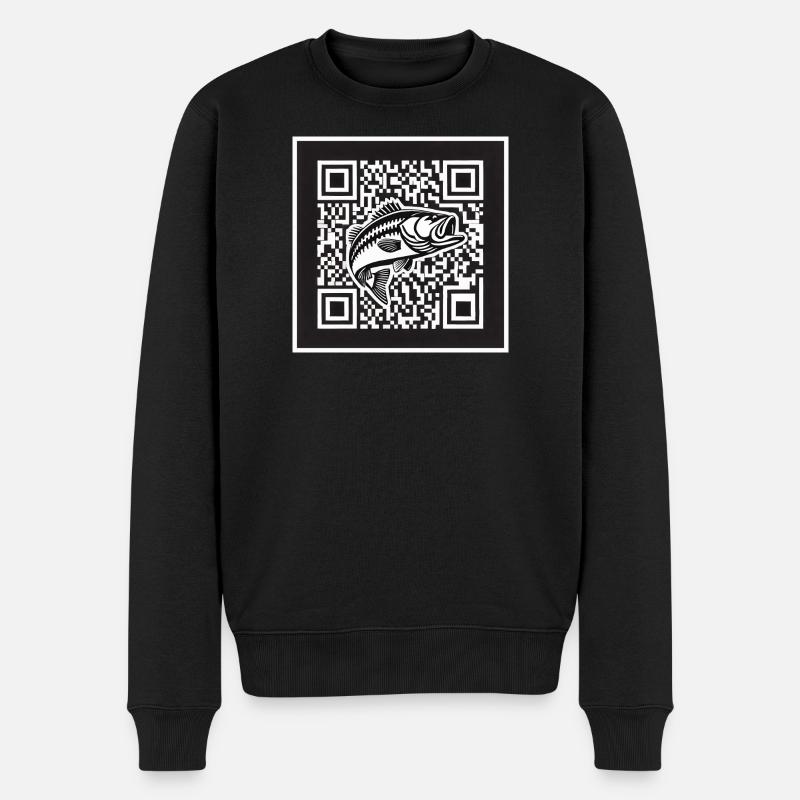 Design de code QR Perch - Pull Premium bio Homme - noir