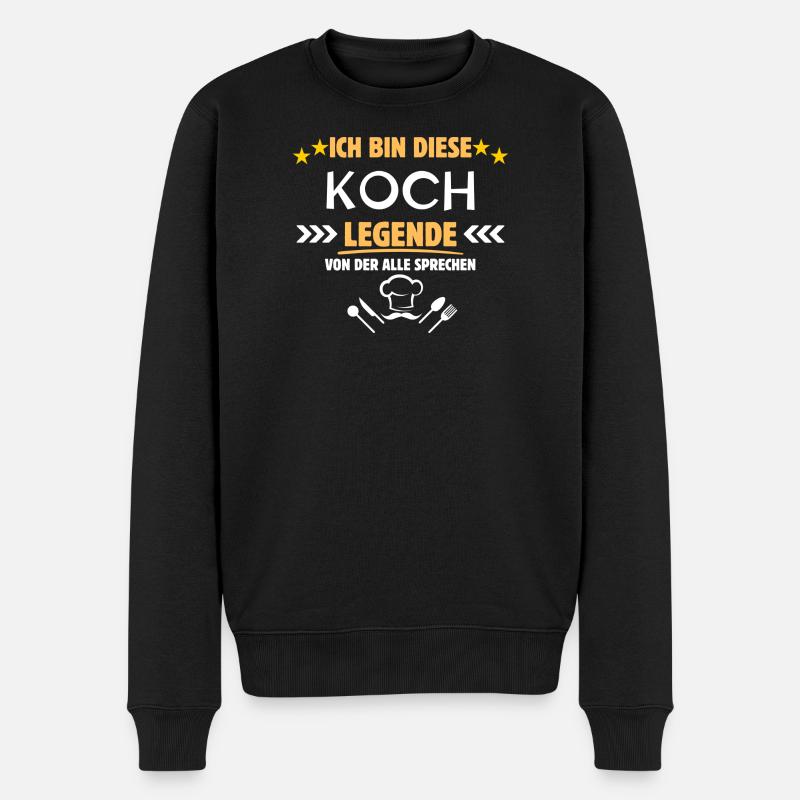 Koch Legende - Männer Premium Bio Pullover - Schwarz
