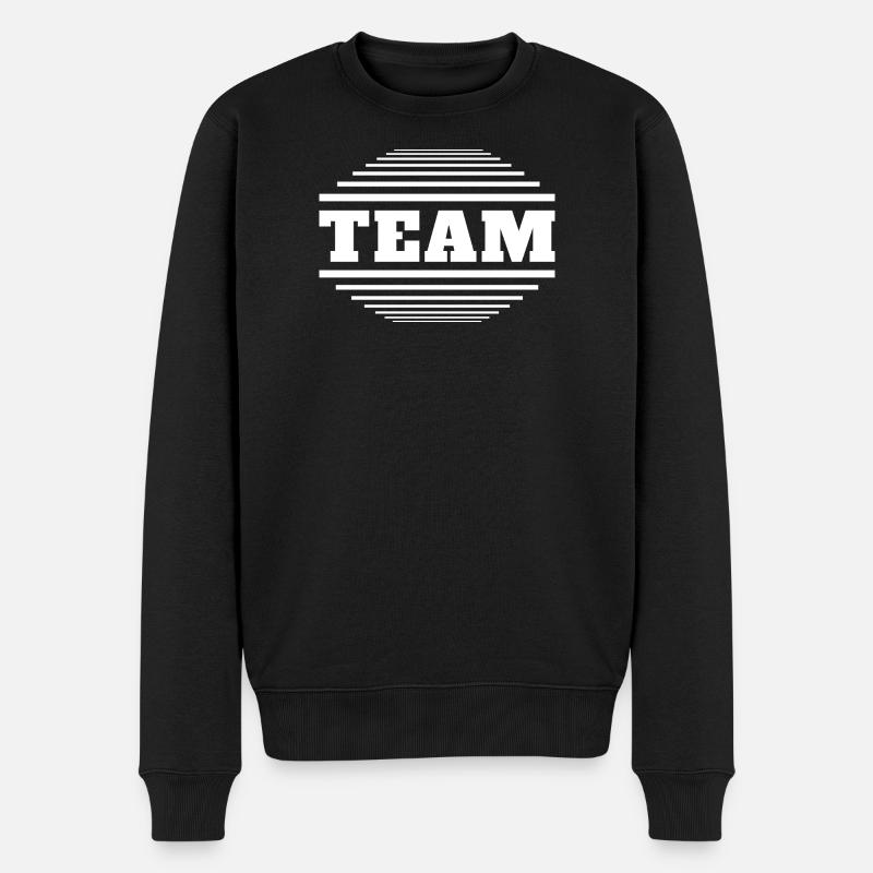 Team - Männer Premium Bio Pullover - Schwarz