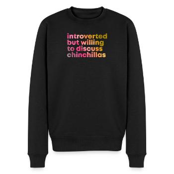 Chinchilla - Männer Premium Bio Pullover - Schwarz - Vorne - Nico (187cm)
