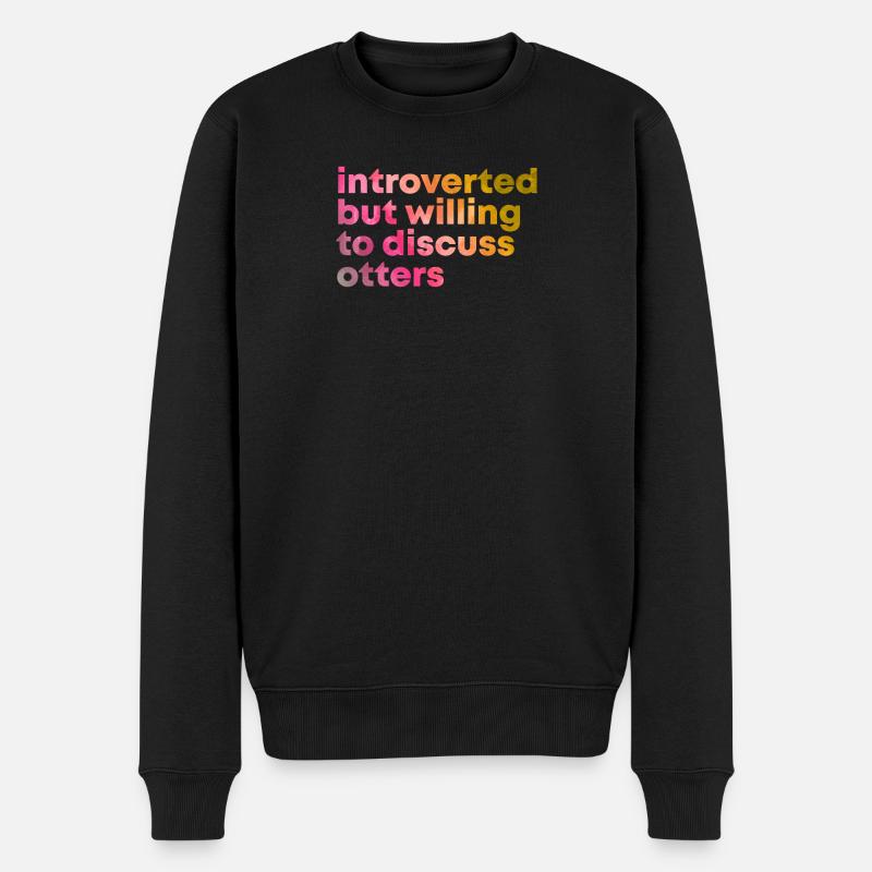 Otter - Männer Premium Bio Pullover - Schwarz