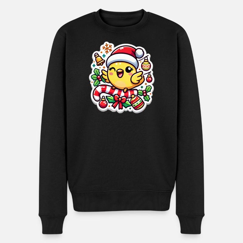 Puce de Canari de Noël - Pull Premium bio Homme - noir