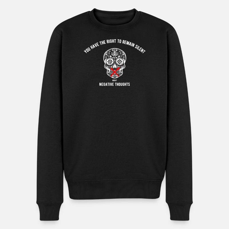Recht auf Aussageverweigerung - Männer Premium Bio Pullover - Schwarz