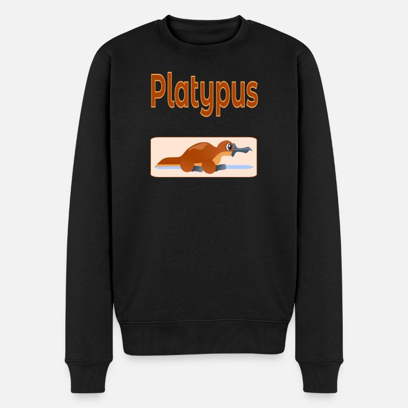 Schnabeltier Australien - Männer Premium Bio Pullover - Schwarz