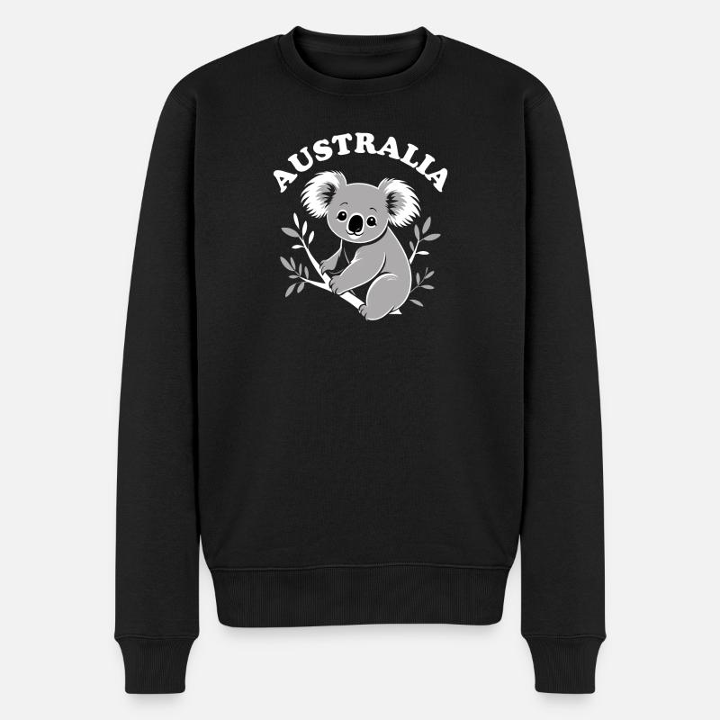 Australien Koala - Männer Premium Bio Pullover - Schwarz