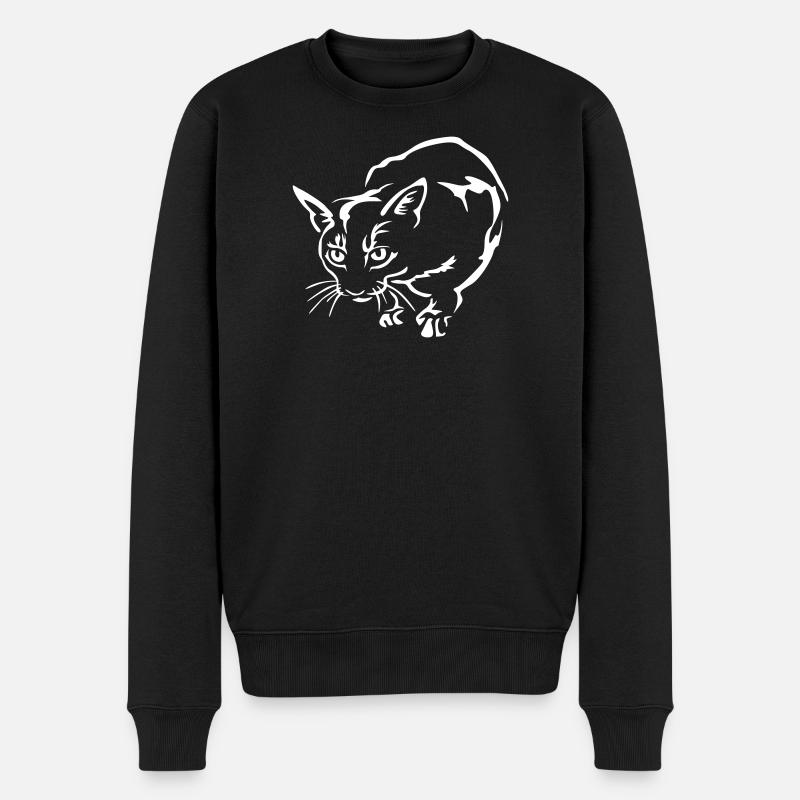 Chat Abyssiner « Édition Noire » - Pull Premium bio Homme - noir