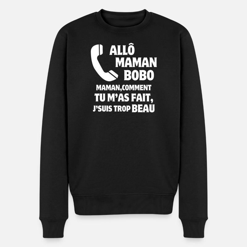 maman, super maman, beau gosse - Pull Premium bio Homme - noir