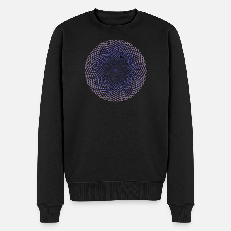 Lotus des Lebens - Männer Premium Bio Pullover - Schwarz
