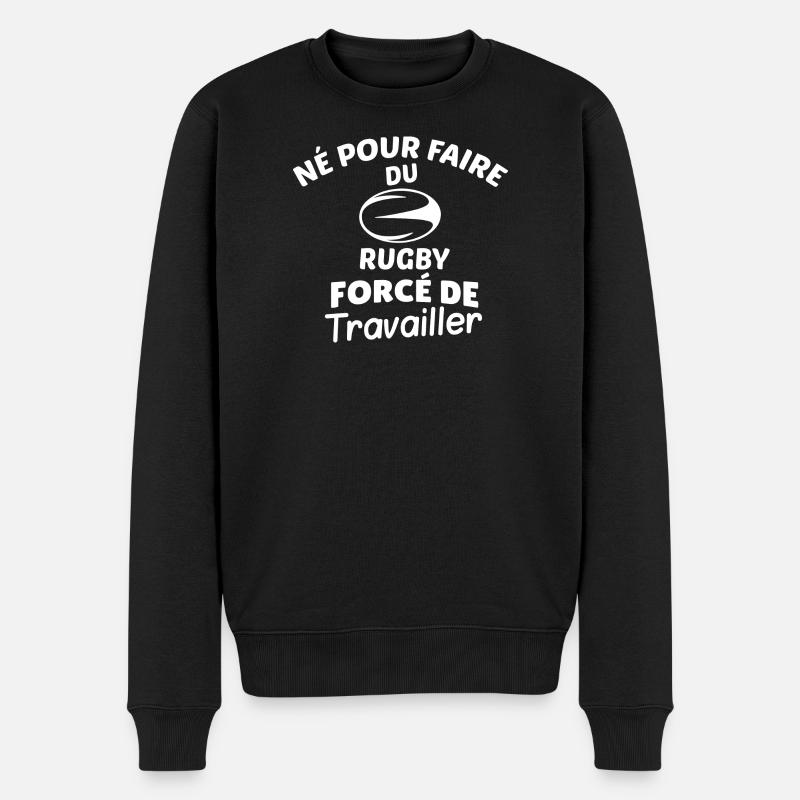 Design Rugby Dérivé du Travail Travailleur - Pull Premium bio Homme - noir