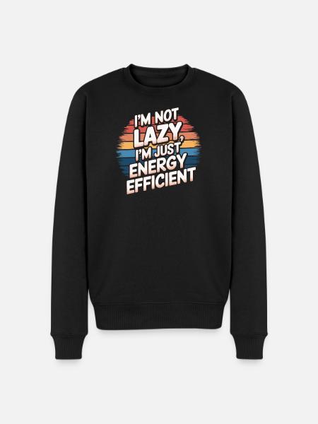 Energetic Anti-Laziness Illustration - Men's Premium Organic Jumper - black