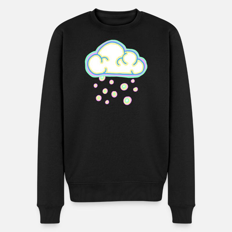 nuage pastel et neige - Pull Premium bio Homme - noir
