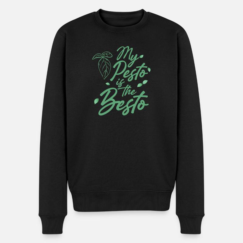 Pesto ist das Beste - Männer Premium Bio Pullover - Schwarz