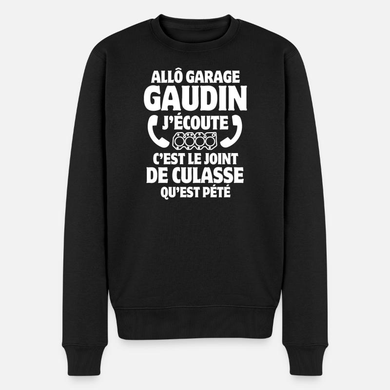 garage, garagiste, chef d'atelier - Pull Premium bio Homme - noir