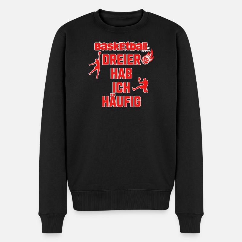 Basketball Spruch mit Humor - Männer Premium Bio Pullover - Schwarz