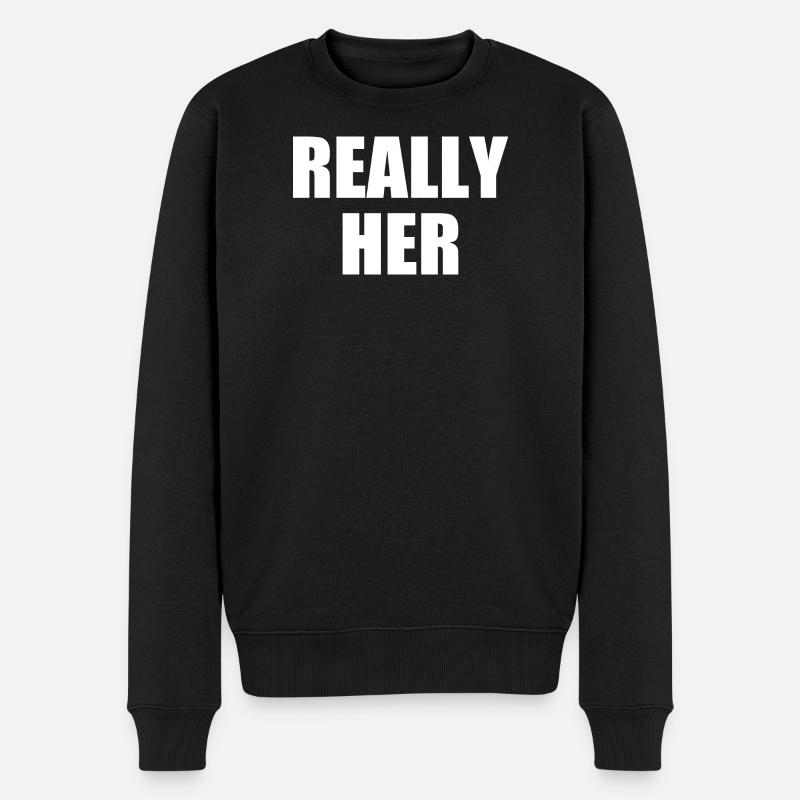 really her - Pull Premium bio Homme - noir