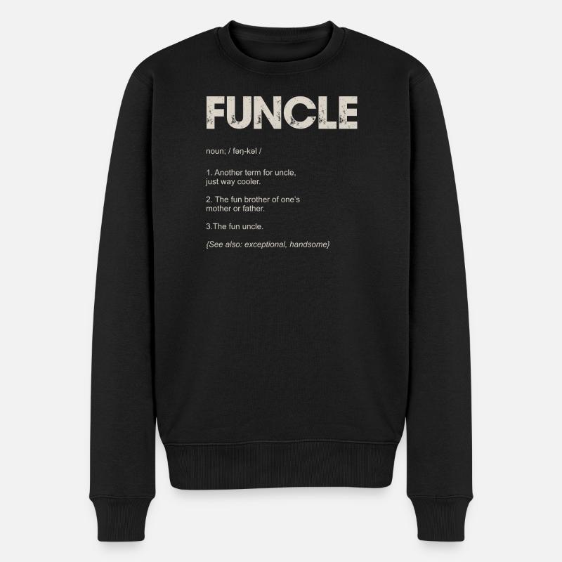 Foncle Typography Tee Design - Pull Premium bio Homme - noir