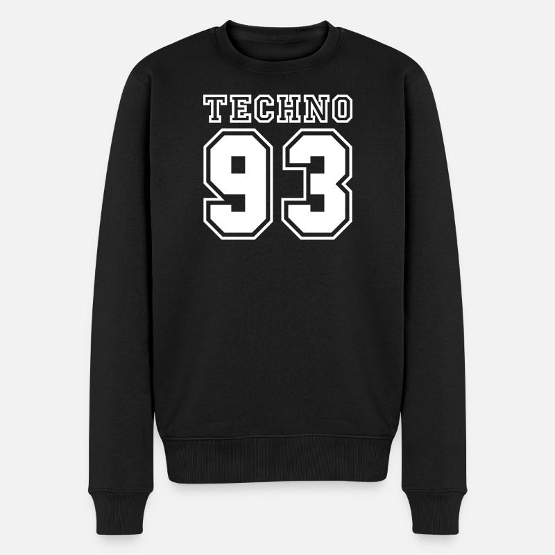 TECHNO 93 - Pull Premium bio Homme - noir