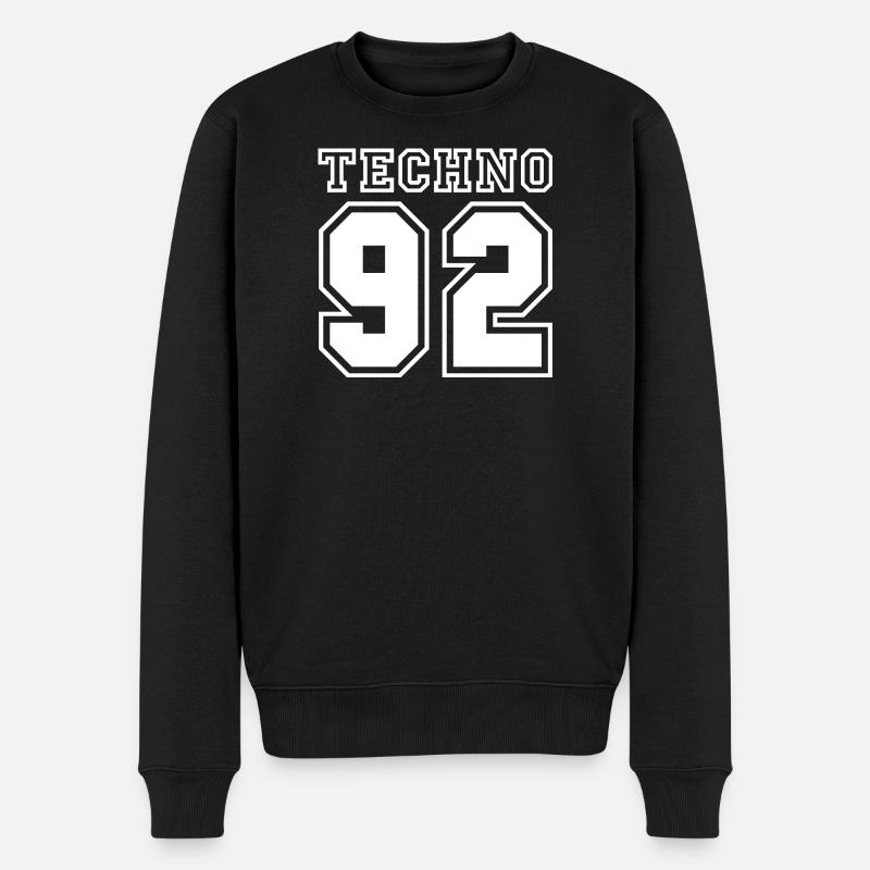 TECHNO 92 - Pull Premium bio Homme - noir