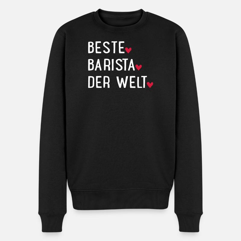 Beste Barista - Männer Premium Bio Pullover - Schwarz
