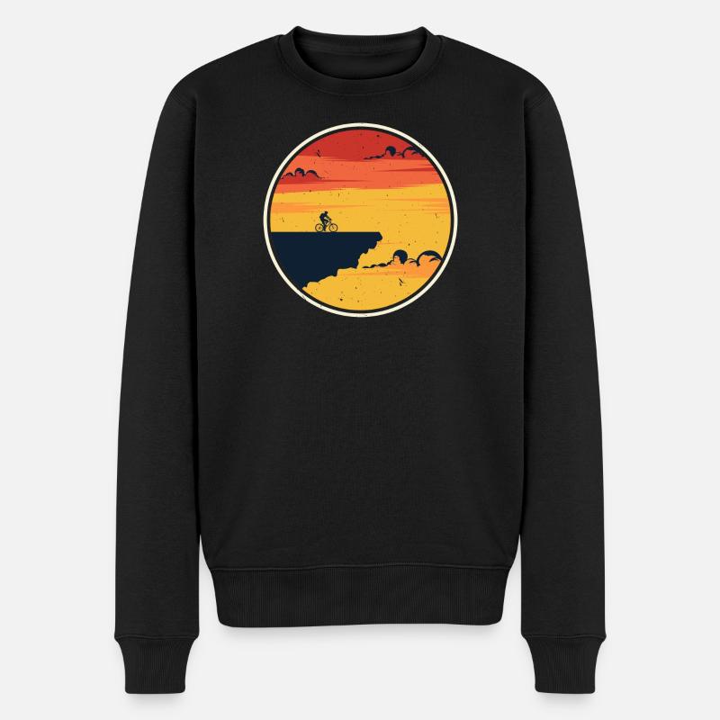 Sunset Cliff Ride - Männer Premium Bio Pullover - Schwarz