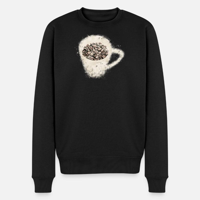Café - Pull Premium bio Homme - noir