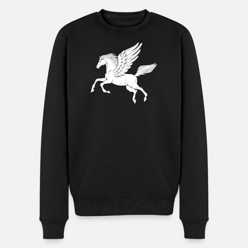 Pegasus - Männer Premium Bio Pullover - Schwarz
