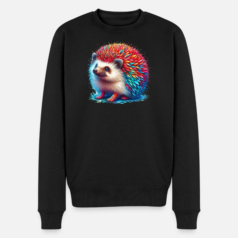 Igel - Männer Premium Bio Pullover - Schwarz