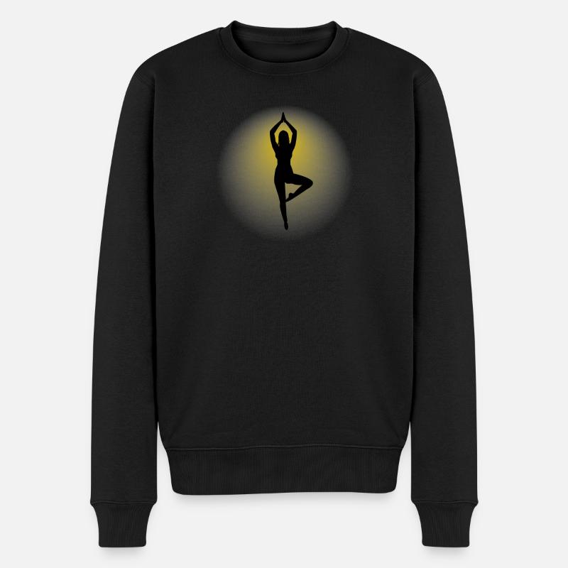 Silhouette 1 - Männer Premium Bio Pullover - Schwarz