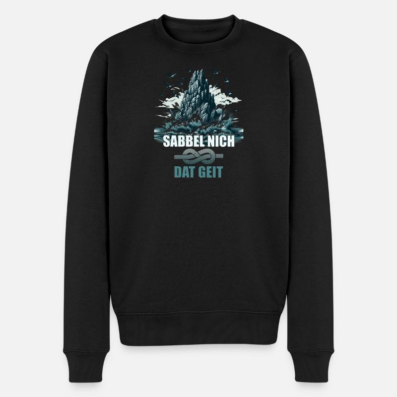 Sabbel nicht - Dat geit - Männer Premium Bio Pullover - Schwarz