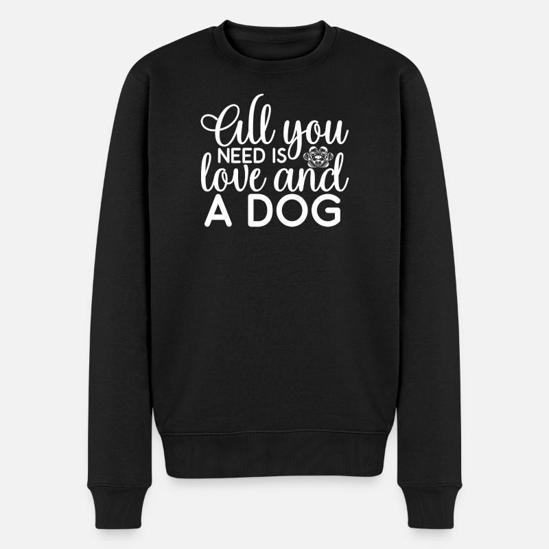 Allyouneed - Männer Premium Bio Pullover - Schwarz